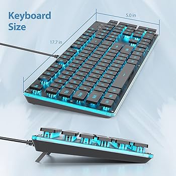 Amazon | ブラックコンピュータキーボード、フルサイズタイプ
